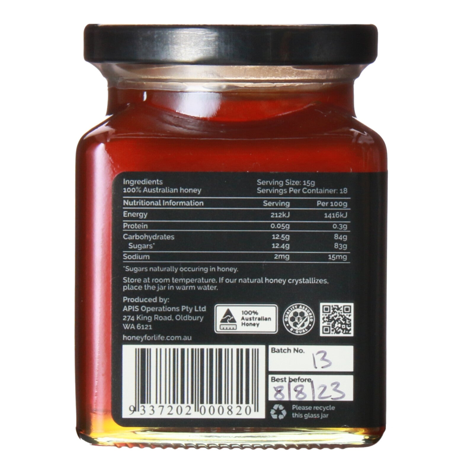 Honey for Life Singapore's Best Jarrah Honey TA35